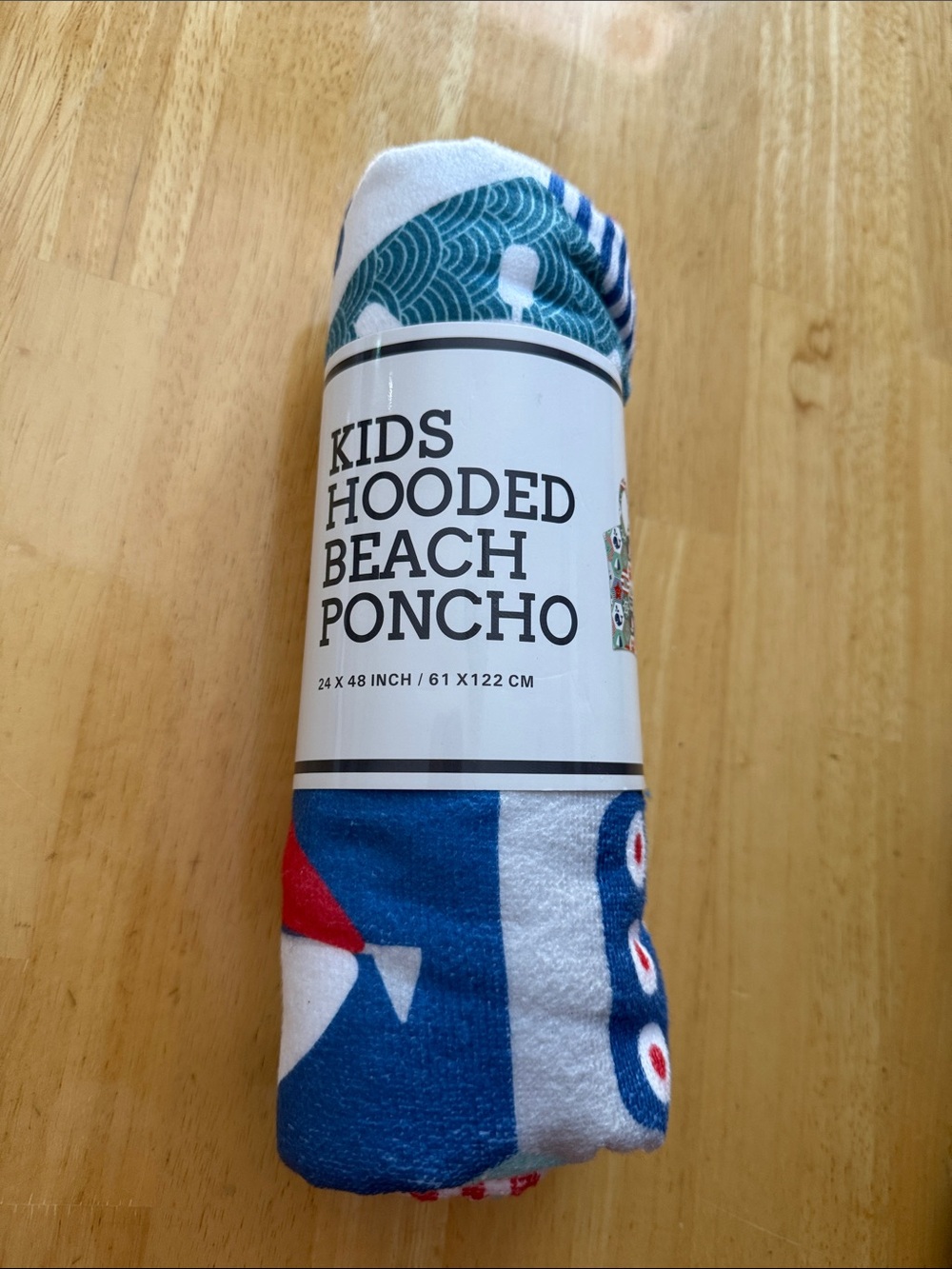 Kids Hooded Beach Poncho Towel